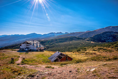 Hut in rila mountain, bulgaria