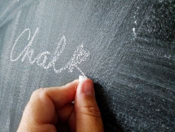 Close-up of human hand