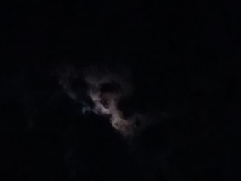 Low angle view of moon in sky