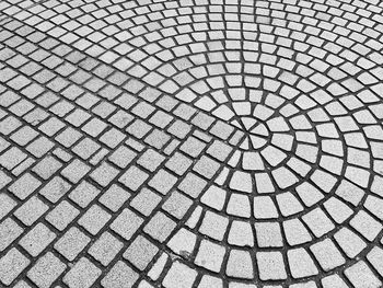 Concrete paved block floor pattern for background.urban street on stone tiles.