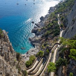 Beautiful cliff in capri, naples, italy