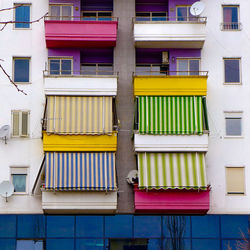Multi colored residential building