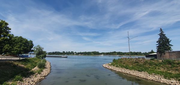 Scenic view of river against sky