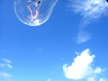 Low angle view of blue sky