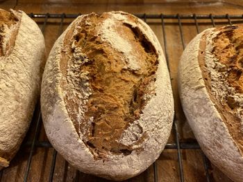 Close-up of bread on table