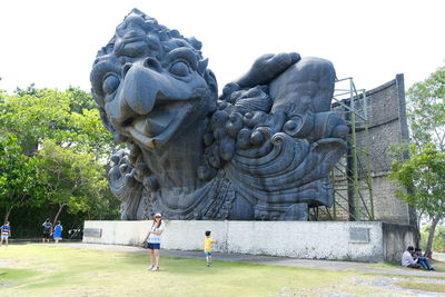 Statue against clear sky