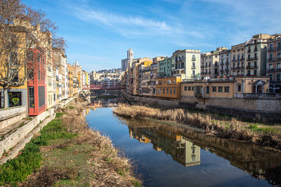 Canal amidst buildings in city