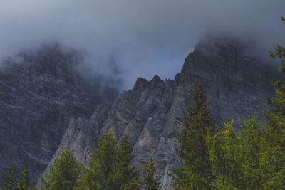 Scenic view of rocky mountains against sky