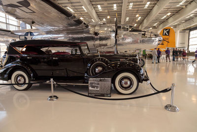 Vintage car on floor