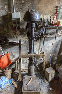 Interior of old machine part