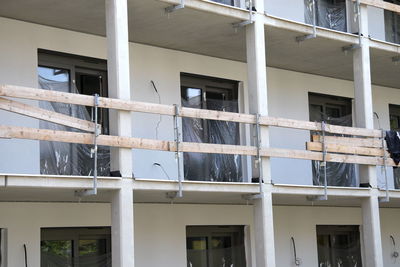 Low angle view of residential building