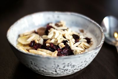 Close-up of breakfast in bowl