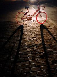 Bicycle on cobblestone street