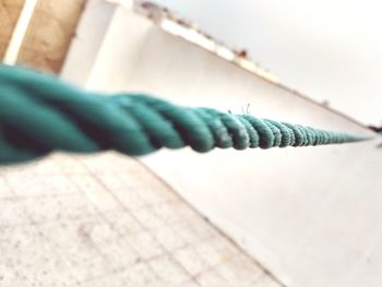 Close-up of rope on metal