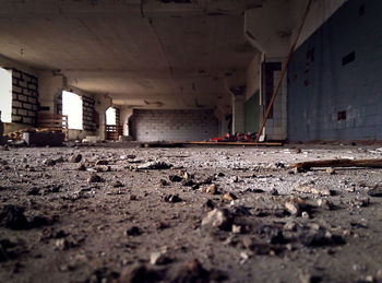 Interior of abandoned building