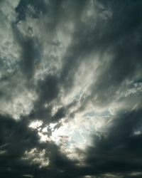 Low angle view of cloudy sky