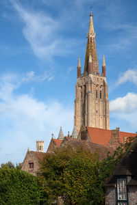 Low angle view of historical building against sky