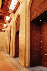 Interior of illuminated building