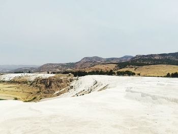 Scenic view of landscape against clear sky