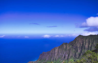 Scenic view of mountain against sky