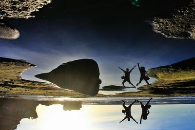 Scenic view of calm lake