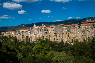 Panoramic shot of buildings against sky