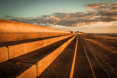 Road against sky during sunset