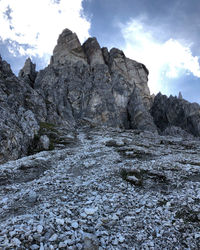 Rock formations against sky