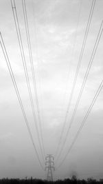 Low angle view of electricity pylon