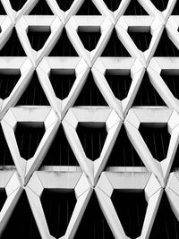 Full frame shot of a building façade formed of diamond-shaped pre-cast concrete units