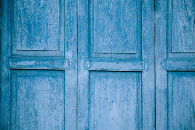 Full frame shot of blue door