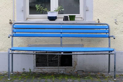 Blue windows of building