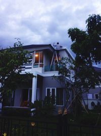 Low angle view of house against sky