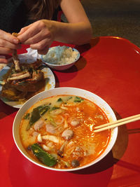 Midsection of a man preparing food