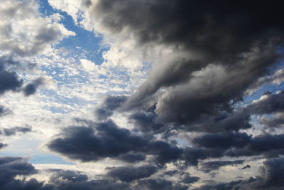 Low angle view of clouds in sky