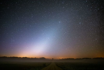 Zodiacal light - night sky phenomenon