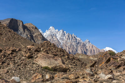 Scenic view of rocky mountains against sky