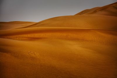 Scenic view of desert against sky