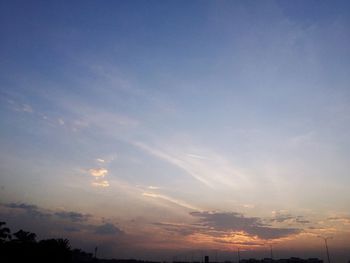 Scenic view of dramatic sky during sunset