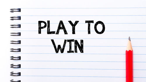 Close-up of text on white background