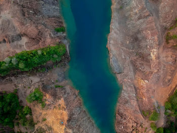 Scenic view of water flowing through rocks