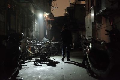 Illuminated city at night