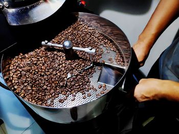 Close-up after coffee bean roasted