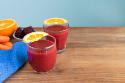 Close-up of drink on table