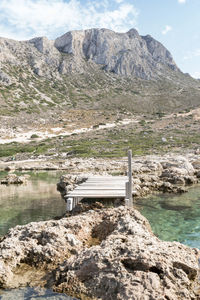 Scenic view of lake and mountains