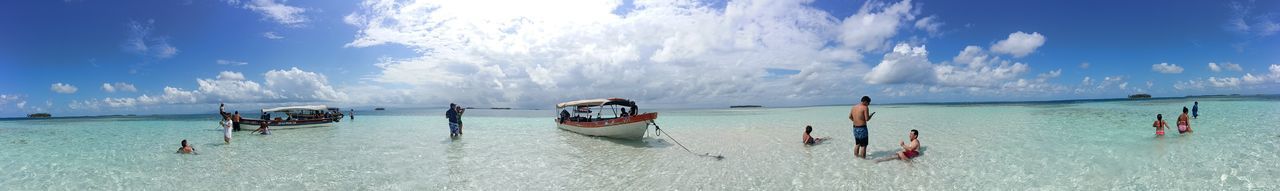 Panoramic view of sea against sky