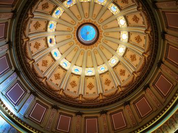 Low angle view of skylight