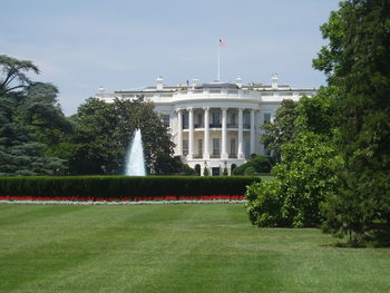 Lawn in front of a building