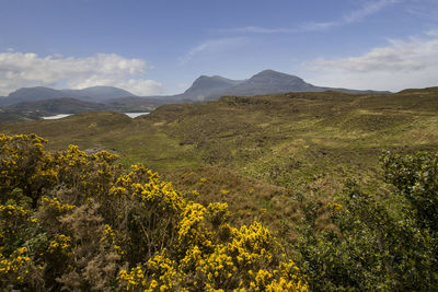 Mountain views in the northwest highlands of scotland, uk