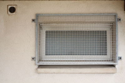 Close-up of window on building wall